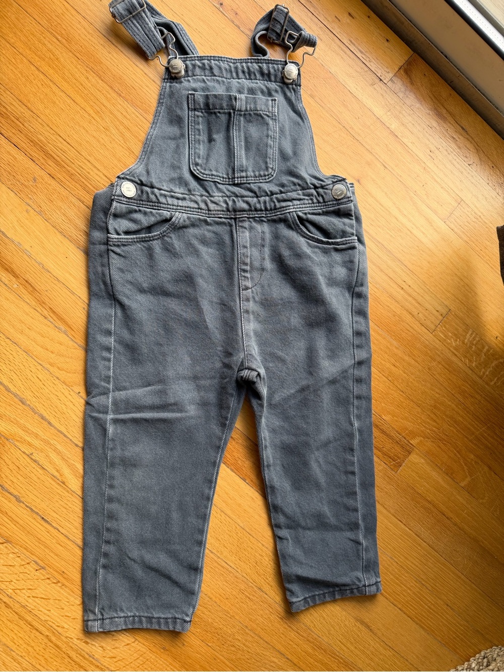 Mango Kids Dark Gray Adjustable Strap Overalls